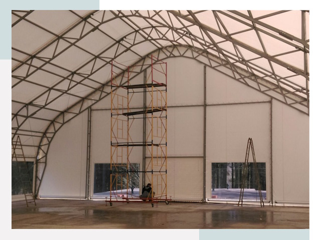 Шатровые ангары в Вязниках